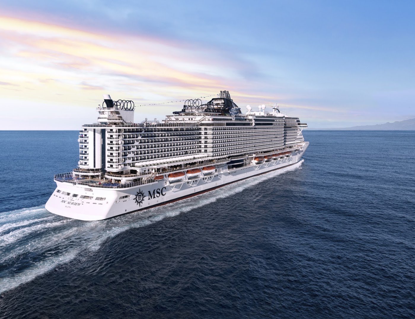 Passeio no Deck do MSC Seaview com Vista para o Mar